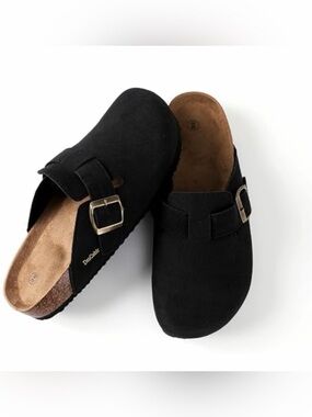 Women's Black Clogs with Arch Support Size 8